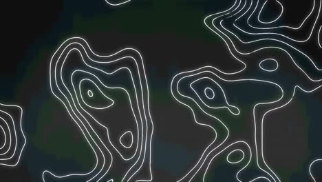 Animation-of-white-contour-lines-moving-on-dark-grey-background