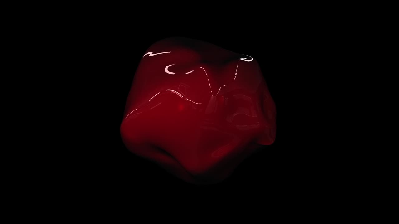 wavy red spherical surface