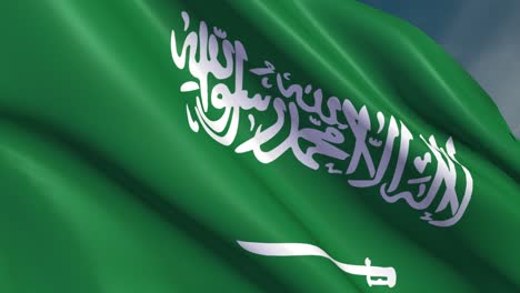 saudi arabia - flag - 4k - loop