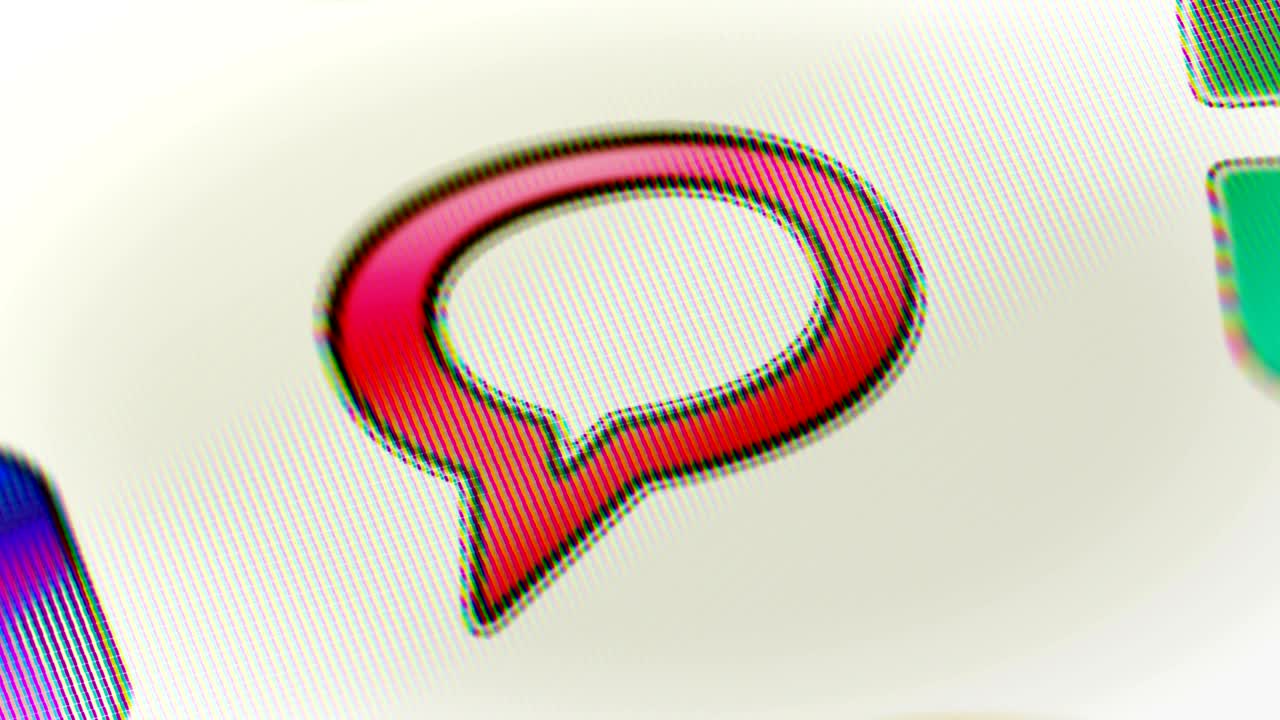 icono de chat en la pantalla. bucle.