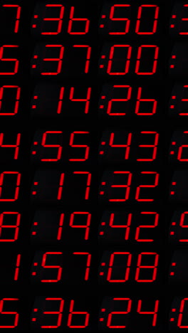 counting numbers, time and code information in vertical