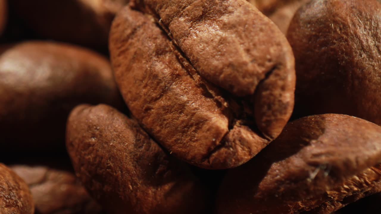 Grãos de café em close-up