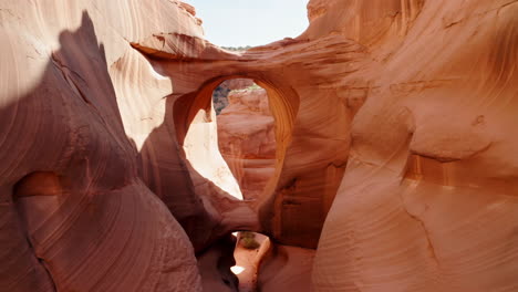 majestic natural arch in a desert slot canyon