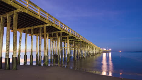 time lapse of a pier at ventura along te central coast of california