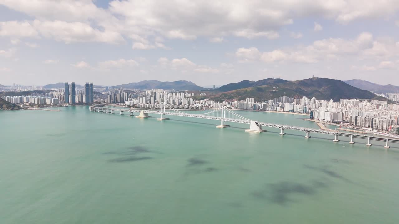 Aerial View of Bridge and Cityscape