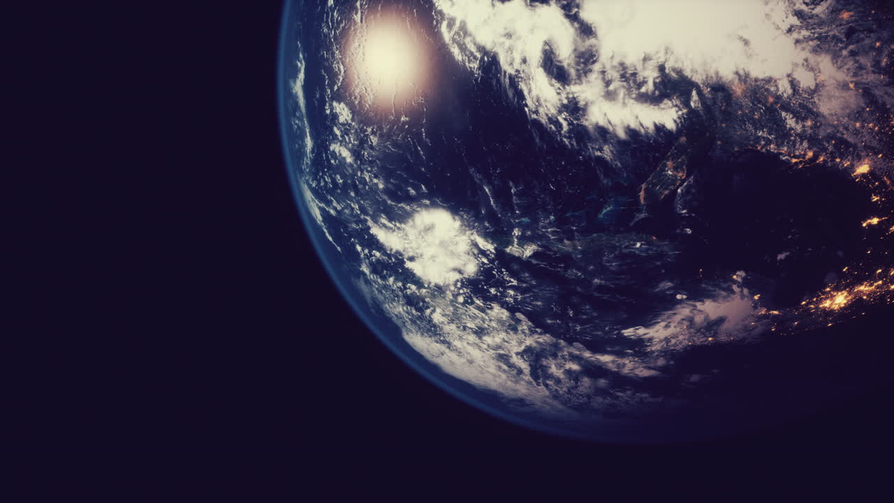 planeta tierra vista del globo desde el espacio que muestra la superficie realista de la tierra y el mapa del mundo