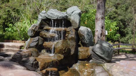 beautiful garden landscape at clay tunnel park in dalat city, vietnam