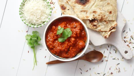 fresh and tasty chicken tikka masala served in ceramic bowl