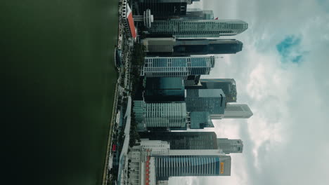 singapore city skyline from the river