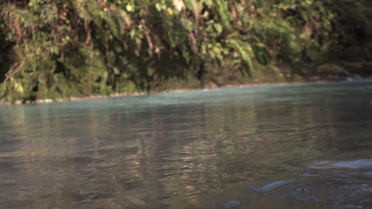 Natural turquoise waters of Las Gemelas in Río Celeste, Costa Rica