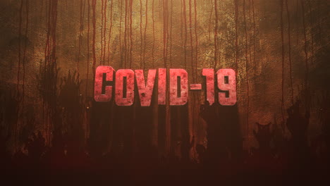 Animated-text-Covid-19-and-horror-background-with-dark-blood-and-help-hands