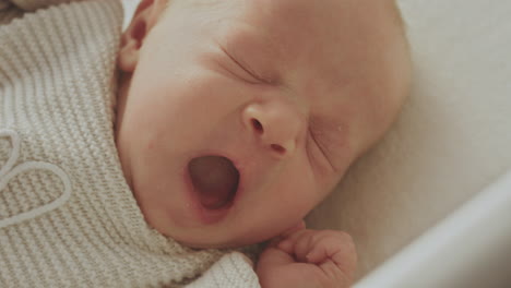 sleepy newborn baby