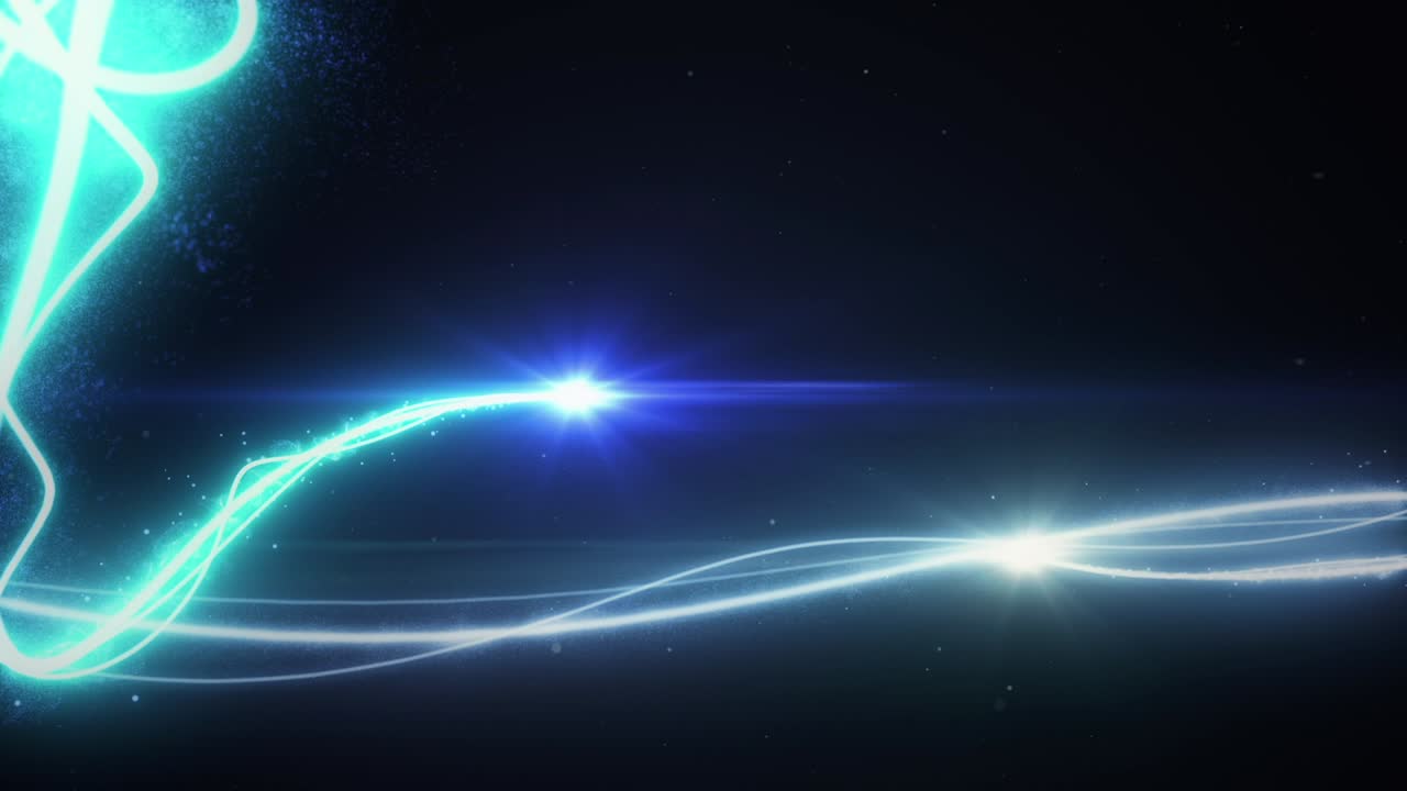 Abstract Light Trails and Sparkles