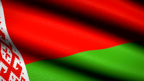 belarus flag waving textile textured background. seamless loop animation. full screen. slow motion. 4k video