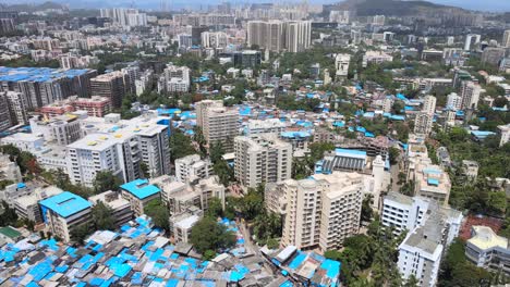 drone shot bird eye view marol mumbai drone shot bird eye view marol mumbai residential area maharashtra