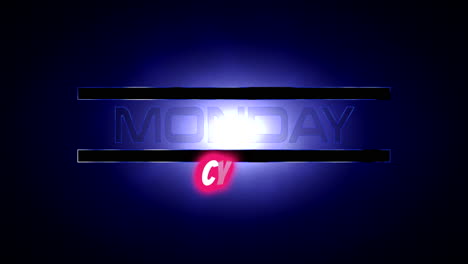 retro cyber monday text on blue gradient