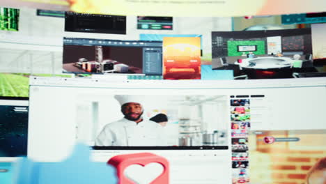 vertical video social media entertainment videos interconnected screens collage
