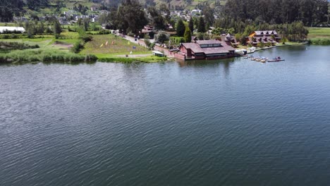 incredible landscape at lake san pablo, ecuador