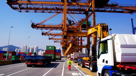 busy container port operations