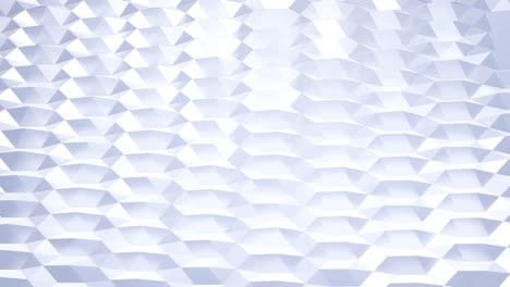 estilo blanco creativo abstracto bajo fondo poli en 4k. ondas abstractas se mueven en superficie brillante en bucle. animación suave y sin costuras. simple bg geométrico minimalista.