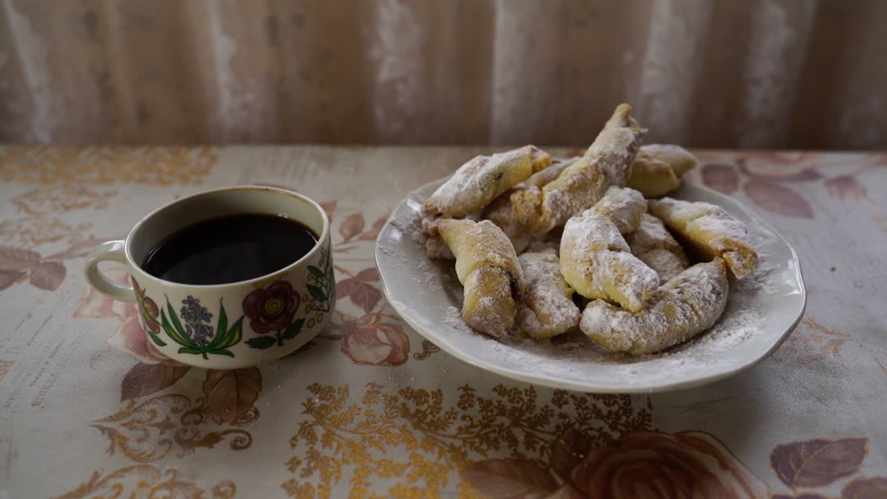 Traditional cakes put on a plate