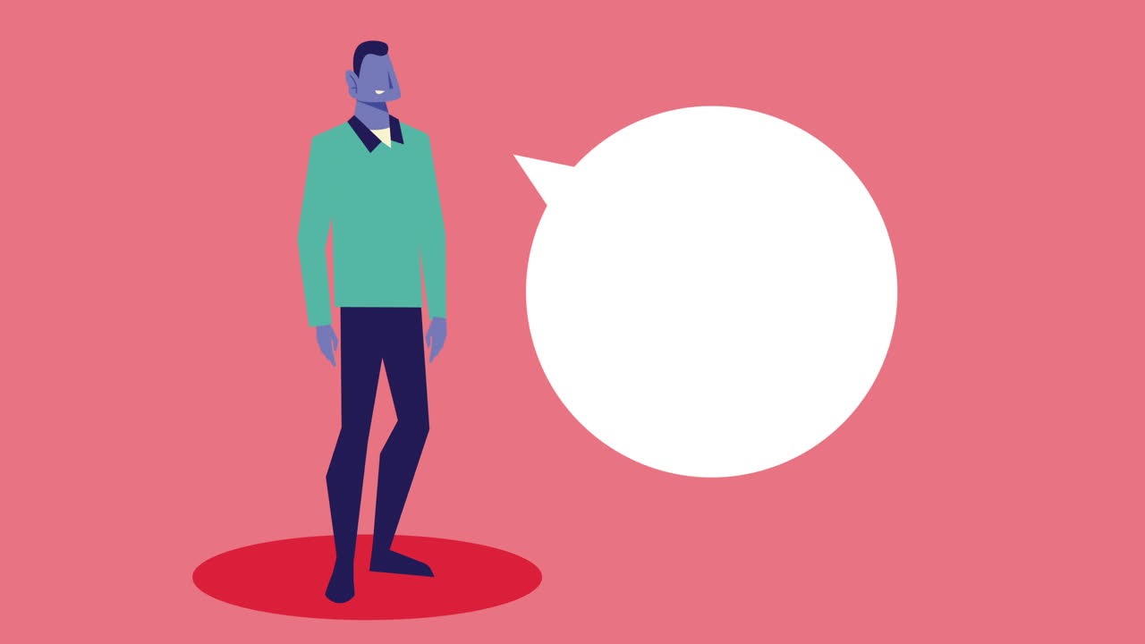 젊은이가 말하는 캐릭터 애니메이션