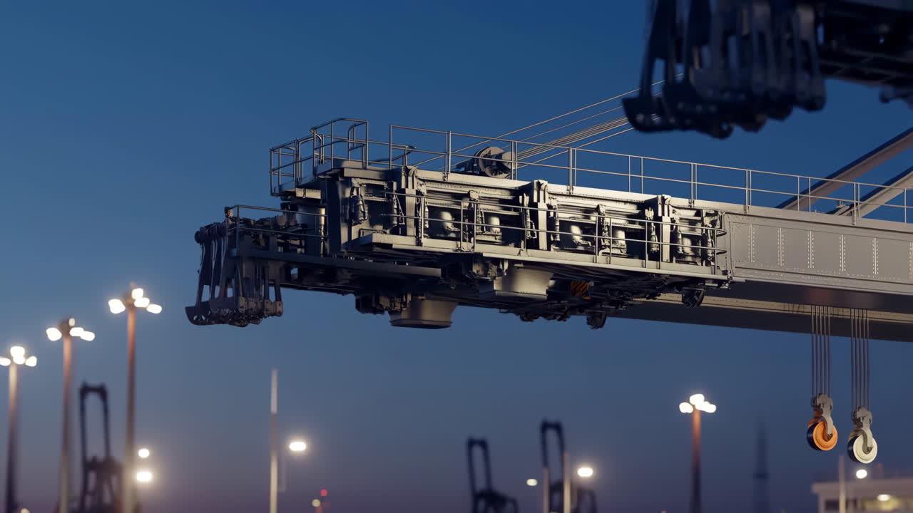 Industrial Crane at Night