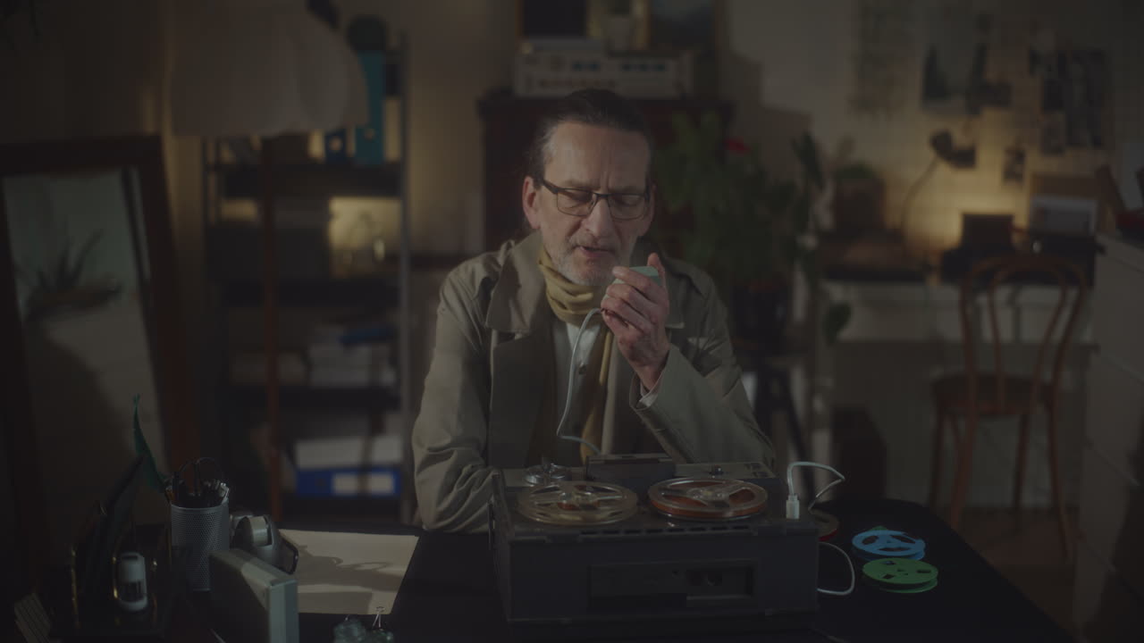 el espía escucha grabaciones discretas.