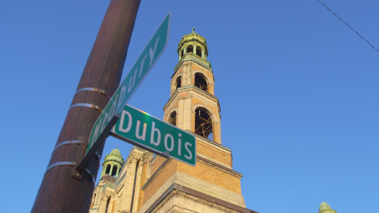 Abandoned Historic Church in Detroit, Michigan, Urban Decay and Neglect