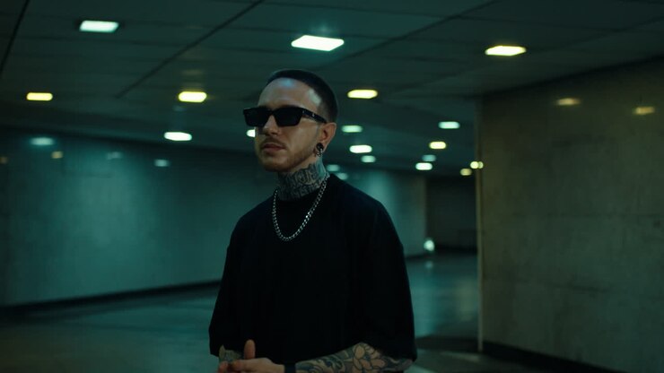 Stylish Man in Underground Tunnel