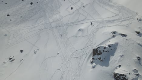 snow sport overhead view