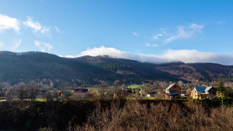 Bright-Morning-Timelapse-in-Mountain-Village