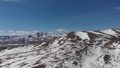 A-flight-over-snowy-slopes