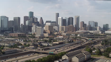 Establishing-shot-of-downtown-Houston-from-from-historic-Third-Ward-area