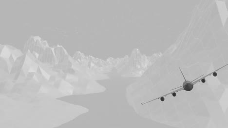 Animation-Eines-Flugzeugs-Auf-Einem-Berg