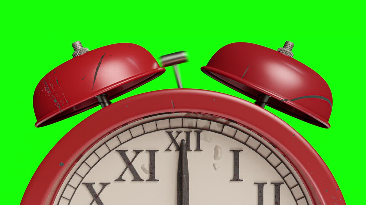빨간 알람 시계 고대 및 오래된 스타일