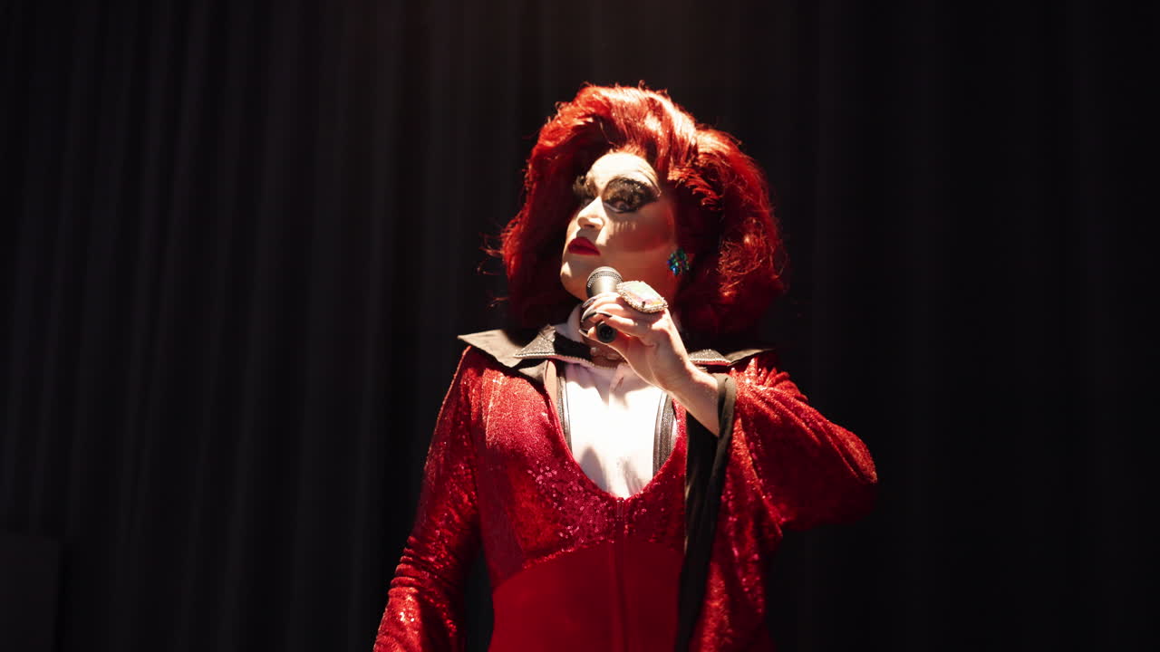 Drag Queen Performing on Stage