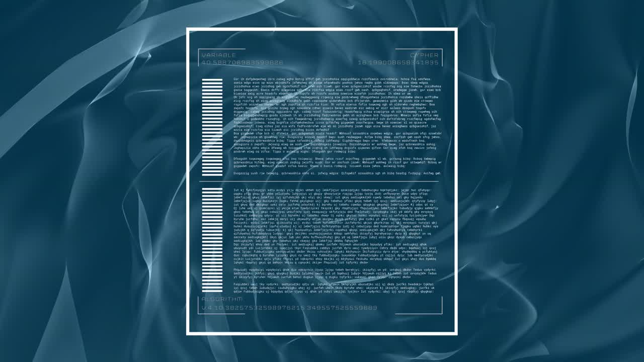 animación del procesamiento de datos y ondas sobre fondo oscuro