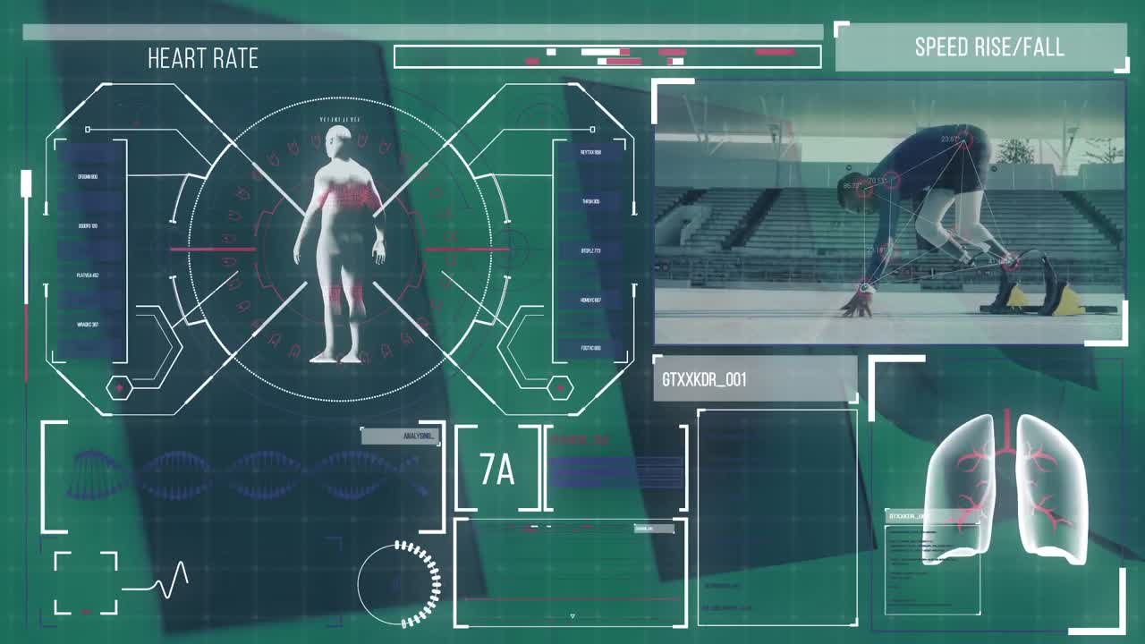 검은색 배경에 데이터 처리의 애니메이션