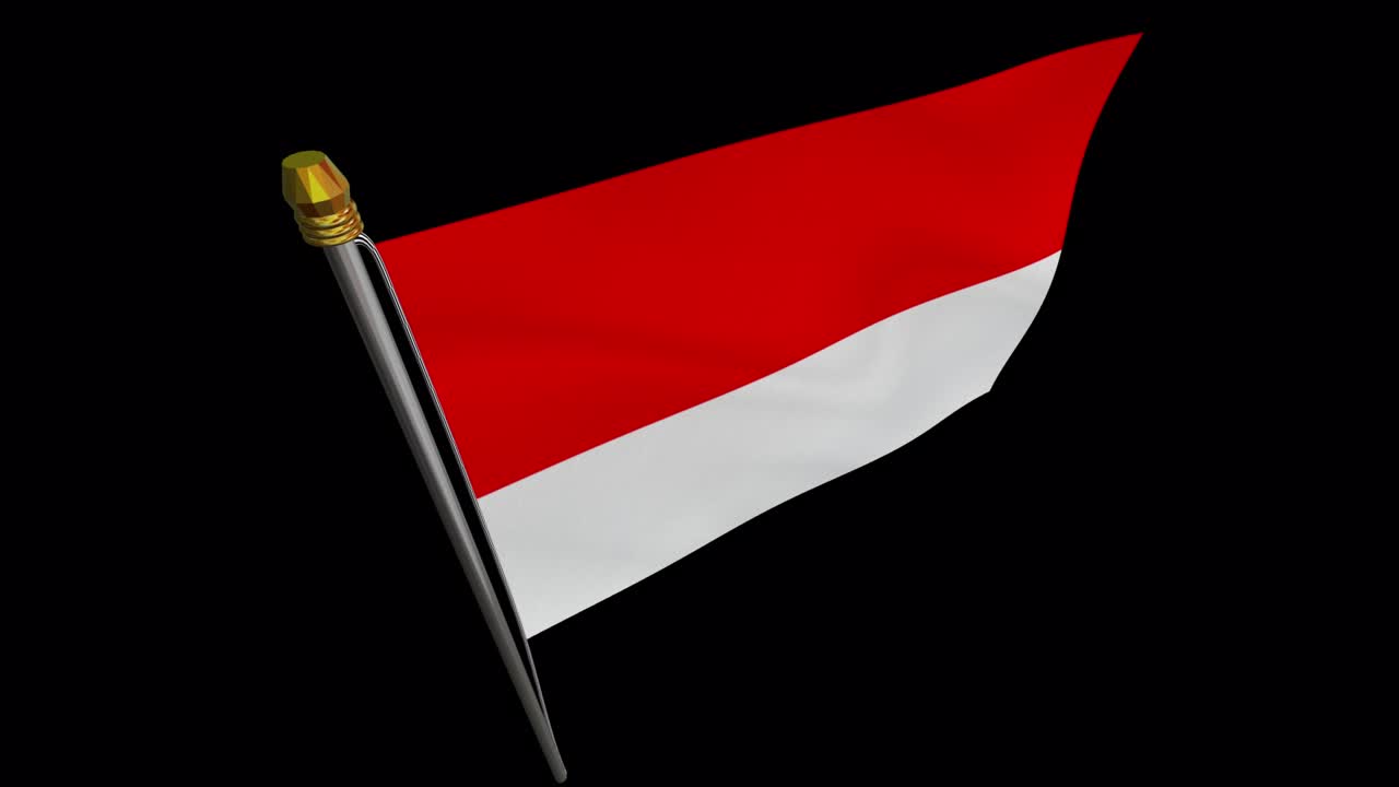 인도네시아의 발이 바람에 날아다니는 4k 슬로우 모션 비디오, 알파 채널