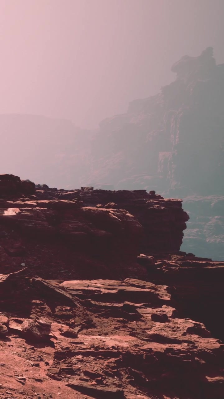 View of rocky landscape at sunset near canyon in national park