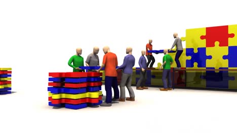 animation showing the concept of teamwork