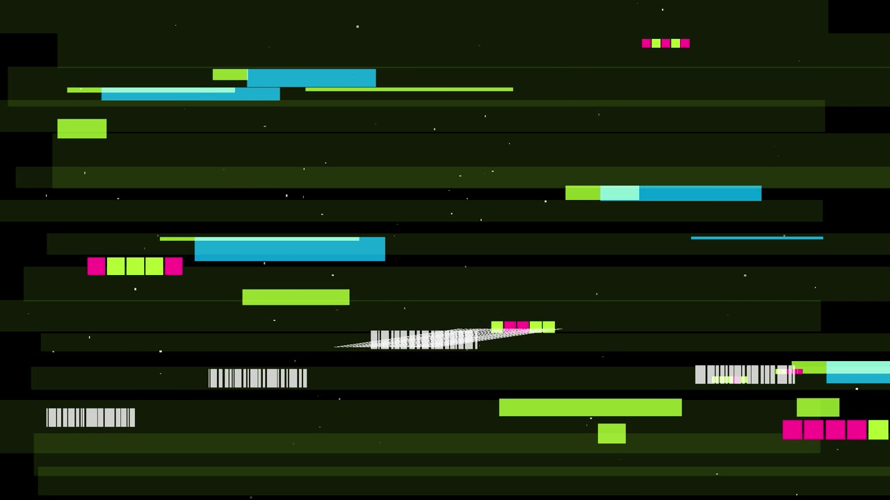 Abstract Digital Glitch Background with Moving Geometric Bars