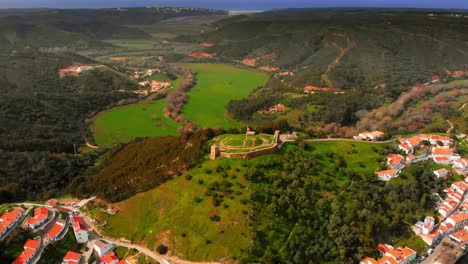 aerial panoramic view castle of aljezur