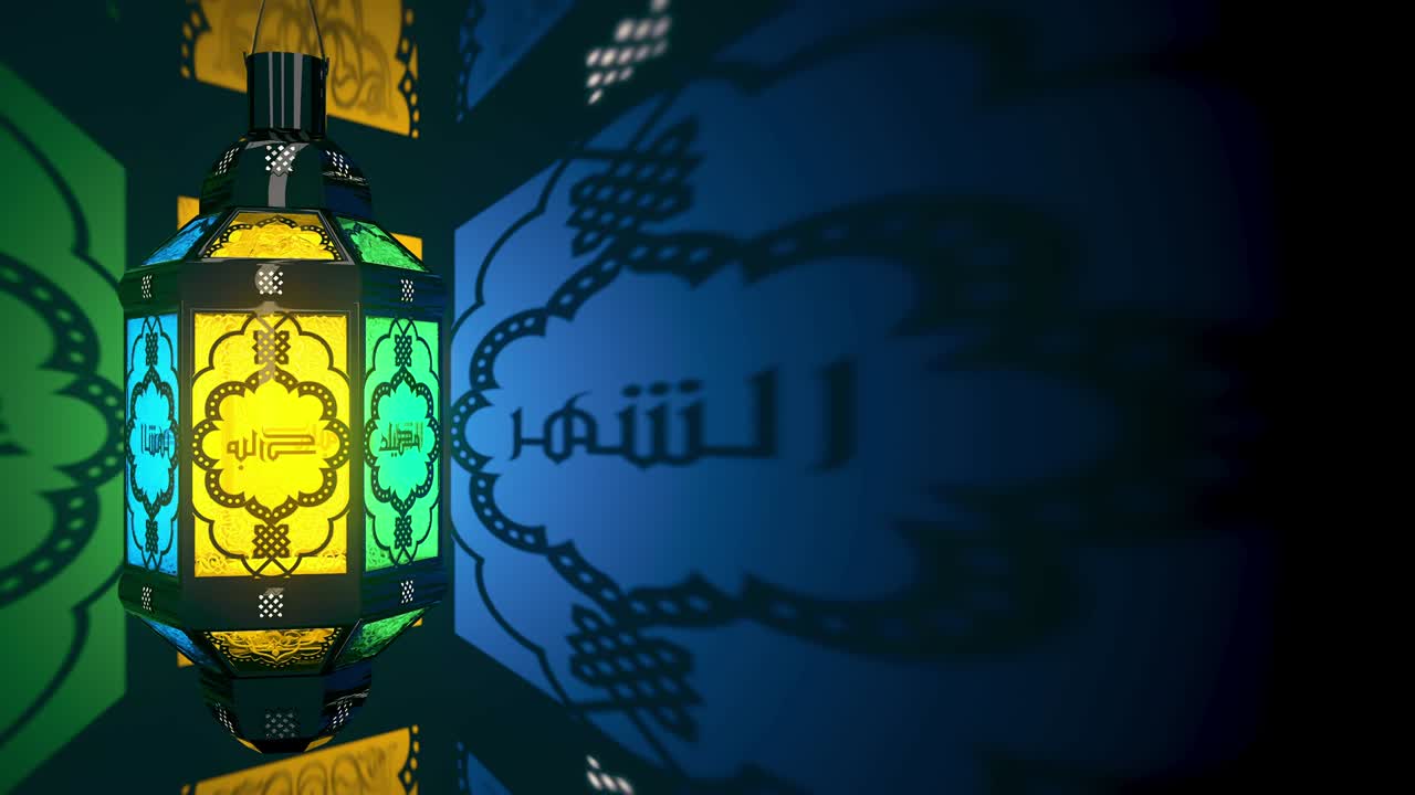 linterna de vela de saludo de ramadán - ramadán kareem