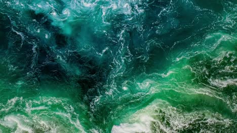 waves of water of the river and the sea meet each other during high tide and low tide.