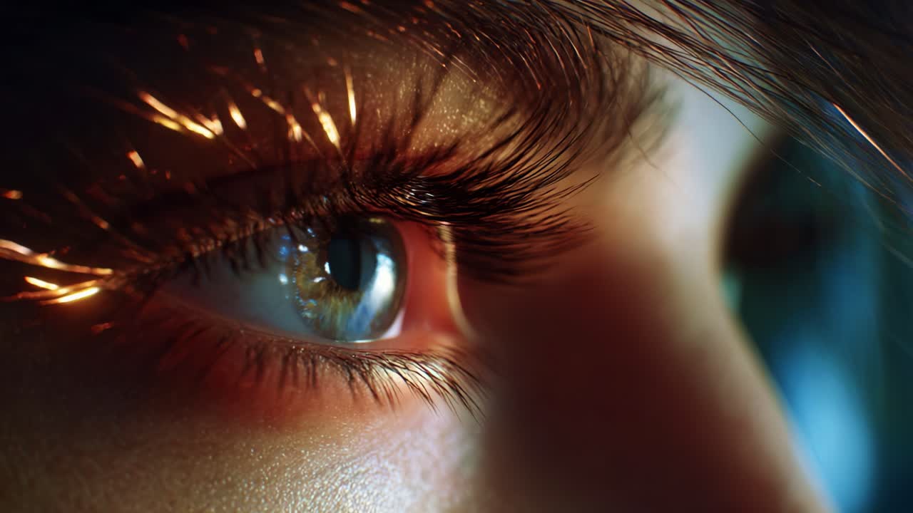A Close-Up Exploration of an Enigmatic Eye: Capturing the Depth and Detail of the Human Gaze with Mesmerizing Colors, Intricate Textures, and the Play of Light Reflecting Across the Surface