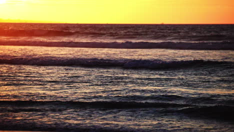 vibrant santa cruz sunset with stunning ocean views, golden skies, and rolling waves—ideal for cinematic scenes, travel videos, or peaceful nature backgrounds.