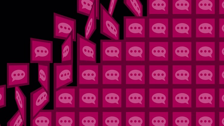 Pink Speech Bubble Pattern