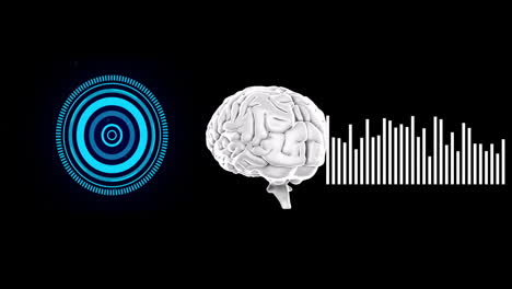 Animación-De-Escaneo-De-Alcance-Con-Cerebro-Digital-Y-Procesamiento-De-Datos-Sobre-Fondo-Negro